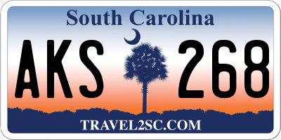 SC license plate AKS268