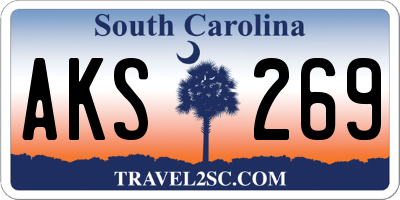 SC license plate AKS269