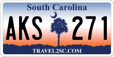 SC license plate AKS271