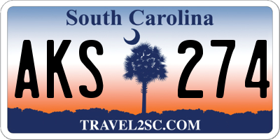 SC license plate AKS274