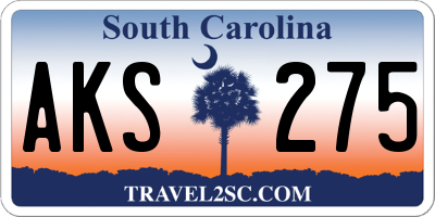 SC license plate AKS275