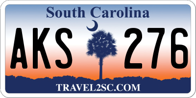 SC license plate AKS276