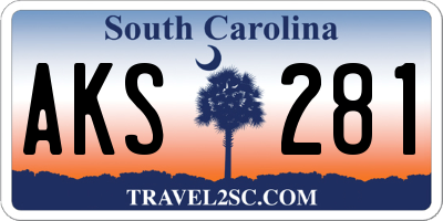 SC license plate AKS281