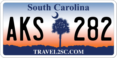 SC license plate AKS282