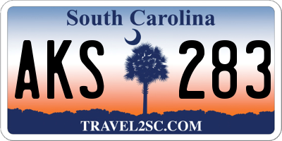SC license plate AKS283