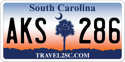 SC license plate AKS286