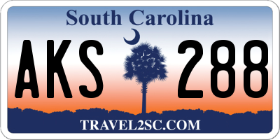 SC license plate AKS288