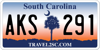 SC license plate AKS291