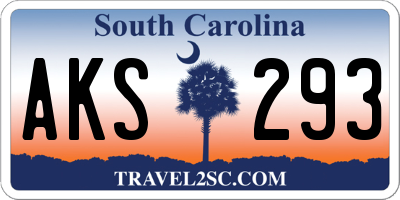 SC license plate AKS293