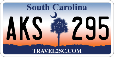 SC license plate AKS295