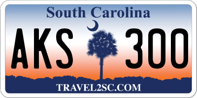 SC license plate AKS300