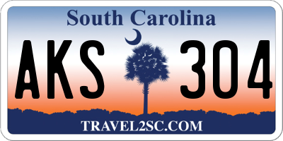 SC license plate AKS304