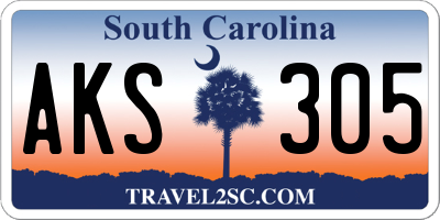 SC license plate AKS305