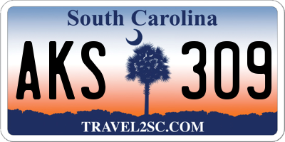 SC license plate AKS309
