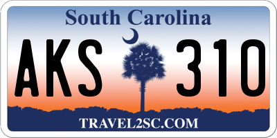 SC license plate AKS310