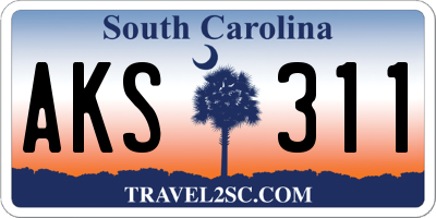 SC license plate AKS311