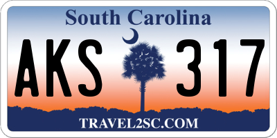 SC license plate AKS317