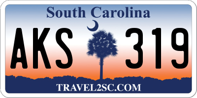 SC license plate AKS319