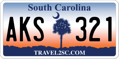 SC license plate AKS321