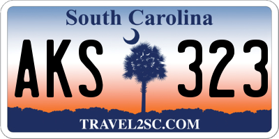 SC license plate AKS323