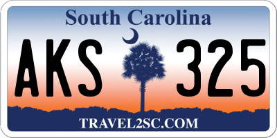 SC license plate AKS325