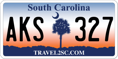 SC license plate AKS327