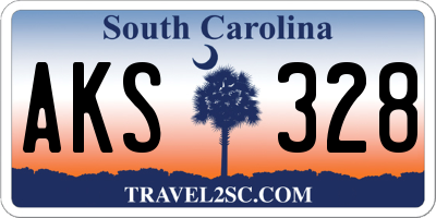 SC license plate AKS328