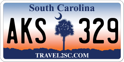 SC license plate AKS329