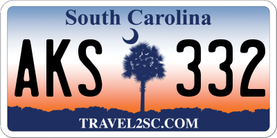SC license plate AKS332