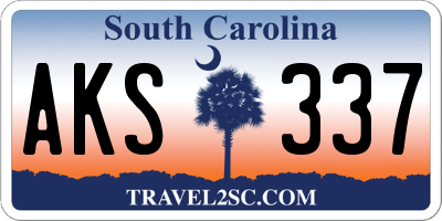 SC license plate AKS337