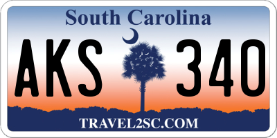 SC license plate AKS340