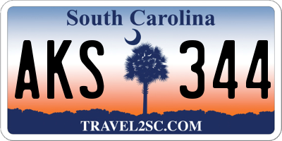 SC license plate AKS344