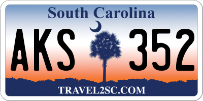 SC license plate AKS352