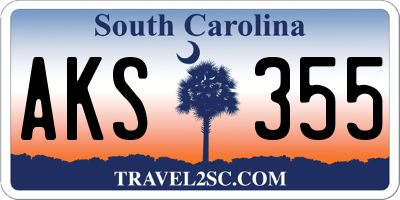 SC license plate AKS355