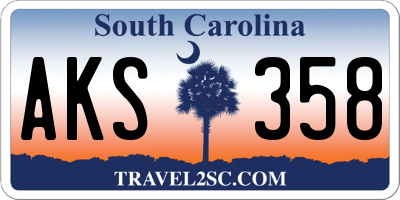 SC license plate AKS358