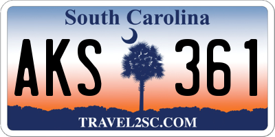 SC license plate AKS361