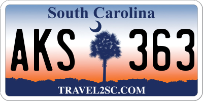 SC license plate AKS363