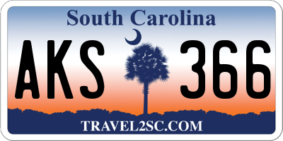 SC license plate AKS366