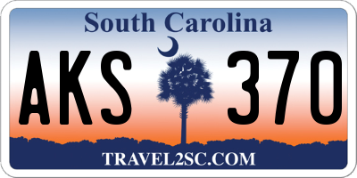 SC license plate AKS370