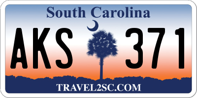 SC license plate AKS371