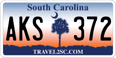 SC license plate AKS372