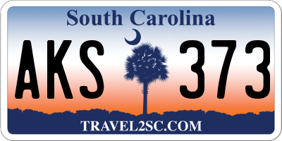 SC license plate AKS373