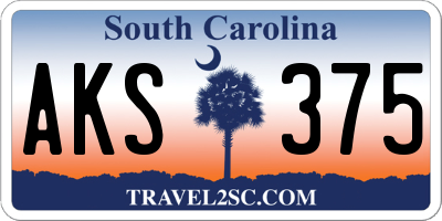 SC license plate AKS375
