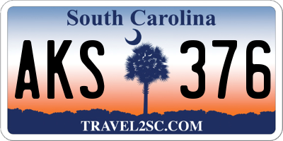 SC license plate AKS376