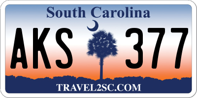 SC license plate AKS377