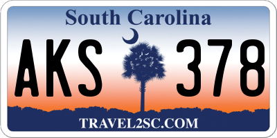 SC license plate AKS378
