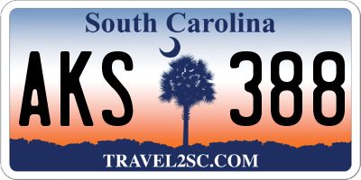 SC license plate AKS388