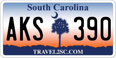 SC license plate AKS390