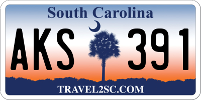 SC license plate AKS391