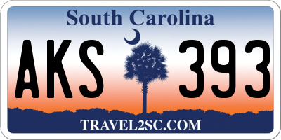 SC license plate AKS393